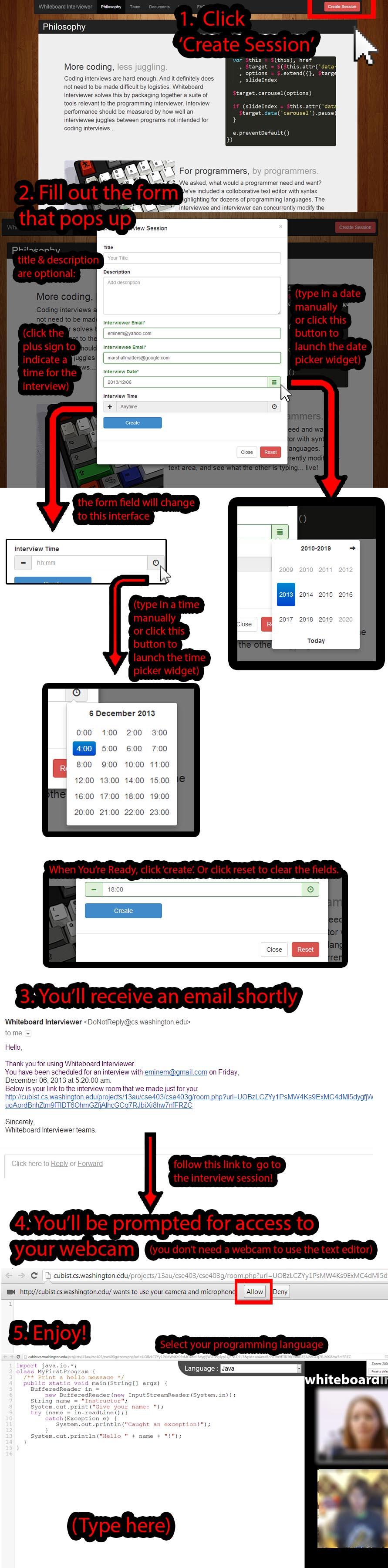 Whiteboard Interviewer Walkthrough